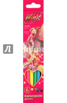 Карандаши 6 цветов "Winx" (6630B6/WM) Карандаши 6 цветов "Winx" (6630B6/WM)