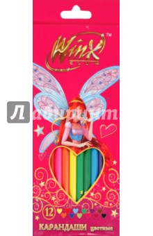 Карандаши 12 цветов "Winx" (6630B12/WM) Карандаши 12 цветов "Winx" (6630B12/WM)