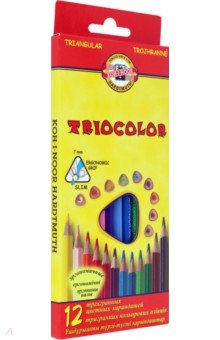 Карандаши цветные "Tricolor" (12 цветов, трехгранные) (3132/12) Карандаши цветные "Tricolor" (12 цветов, трехгранные) (3132/12)