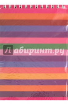 Блокнот 60 листов, А6, клетка "Цветные полосы" (50072) Блокнот 60 листов, А6, клетка "Цветные полосы" (50072)