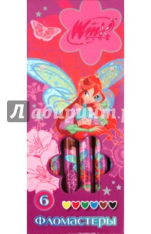 Фломастеры легкосмываемые 6 цветов "Winx" (888PP6/WS) Фломастеры легкосмываемые 6 цветов "Winx" (888PP6/WS)
