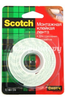 Клейкая лента двухсторонняя 12мм х 1,9м (223061) Клейкая лента двухсторонняя 12мм х 1,9м (223061)