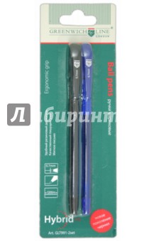 Набор ручек шариковых. 2 цвета синий + черный (GLT991-2set) Набор ручек шариковых. 2 цвета синий + черный (GLT991-2set)