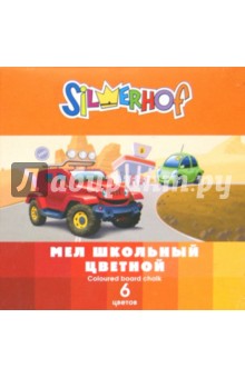 Набор цветных мелков 6 штук, 6 цветов "Happy Cars" (882038-06) Набор цветных мелков 6 штук, 6 цветов "Happy Cars" (882038-06)