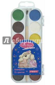 Краски 12 цветов "Fizzy Moon" акварельные, медовые (FM12-2A12K_414) Краски 12 цветов "Fizzy Moon" акварельные, медовые (FM12-2A12K_414)
