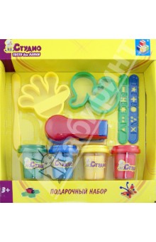 Тесто для лепки "Студио" 4 цвета, подарочный набор (Т54845) Тесто для лепки "Студио" 4 цвета, подарочный набор (Т54845)