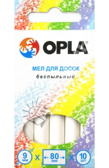 Мел для досок 10 штук, белый, беспыльный (43229) Мел для досок 10 штук, белый, беспыльный (43229)