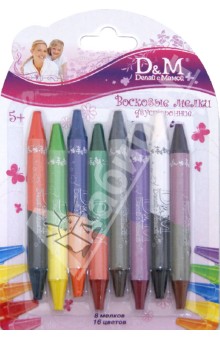 Двусторонние восковые мелки, 16 цветов (36291) Двусторонние восковые мелки, 16 цветов (36291)
