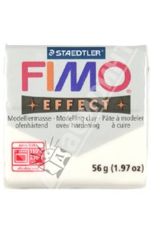 FIMO Effect полимерная глина, 56 гр., цвет белый металлик (8020-052) FIMO Effect полимерная глина, 56 гр., цвет белый металлик (8020-052)