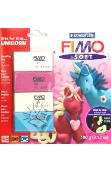 FIMO Soft. Комплект полимерной глины для детей "Единорог" (8024 42) FIMO Soft. Комплект полимерной глины для детей "Единорог" (8024 42)