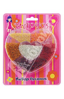 Набор бисера (бусинок) "СЕРДЕЧКО" (44570) Набор бисера (бусинок) "СЕРДЕЧКО" (44570)
