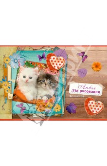Альбом для рисования "Котята", 12 листов, А4 (29786) Альбом для рисования "Котята", 12 листов, А4 (29786)