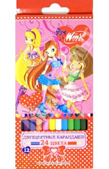 Карандаши двухцветные, 12 штук, 24 цвета (7-12-24/WFD) Карандаши двухцветные, 12 штук, 24 цвета (7-12-24/WFD)
