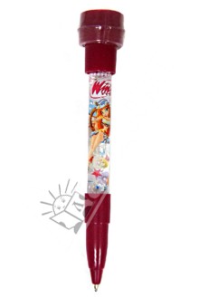 Ручка шариковая с мыльными пузырями и штампиком Winx, розовая (JF9201-D/WO) Ручка шариковая с мыльными пузырями и штампиком Winx, розовая (JF9201-D/WO)