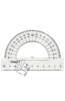 Транспортир 180 градусов прозрачный (PP180/100-00) Транспортир 180 градусов прозрачный (PP180/100-00)