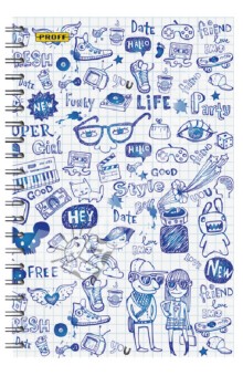 Тетрадь в клетку "Proff. Doodles". А5. 60 листов. (TDO13-SB560) Тетрадь в клетку "Proff. Doodles". А5. 60 листов. (TDO13-SB560)