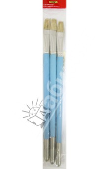 Кисти художественные № 20 щетина плоская, 3 штуки (BBP-20F) Кисти художественные № 20 щетина плоская, 3 штуки (BBP-20F)