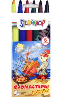 Фломастеры 6 цветов. В гостях у сказки Jumbo (867162-06) Фломастеры 6 цветов. В гостях у сказки Jumbo (867162-06)