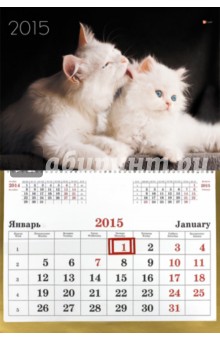 Календарь настенный одноблочный на 2015 год "Кошачья нежность" (ККОБ1506) Календарь настенный одноблочный на 2015 год "Кошачья нежность" (ККОБ1506)