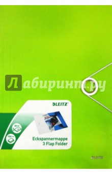 Папка А4 с резинкой. Зеленая. 3 клапана (45990064) Папка А4 с резинкой. Зеленая. 3 клапана (45990064)