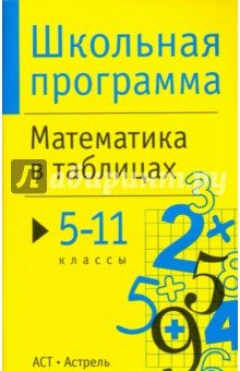 Математика в таблицах. 5-11 классы обложка книги Математика в таблицах. 5-11 классы обложка книги