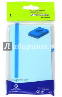Бумага клейкая для заметок. 100 листов, 75х125 мм, голубая (682005-004) Бумага клейкая для заметок. 100 листов, 75х125 мм, голубая (682005-004)