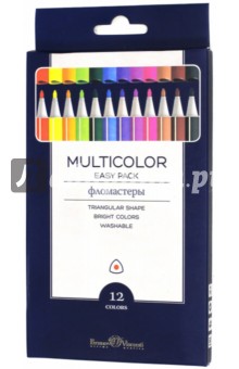 Фломастеры "Multicolor Easy Pack" (12 цветов, трехгранные) (32-0019) Фломастеры "Multicolor Easy Pack" (12 цветов, трехгранные) (32-0019)