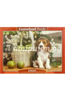 Puzzle-1500. Щенок с корзиной (С-150243) Puzzle-1500. Щенок с корзиной (С-150243)