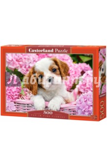 Puzzle-500 "Щенок в цветах" (B-52233) Puzzle-500 "Щенок в цветах" (B-52233)