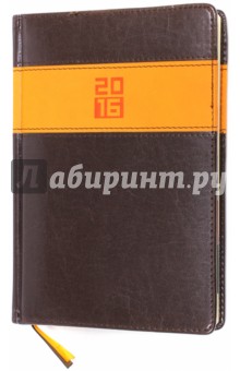 Ежедневник датированный на 2016 год (ТЕМНО-КОРИЧ/ОРАНЖЕВЫЙ) (37966-15) Ежедневник датированный на 2016 год (ТЕМНО-КОРИЧ/ОРАНЖЕВЫЙ) (37966-15)