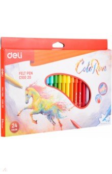 Фломастеры 24 цвета "ColoRun" (EC10020) Фломастеры 24 цвета "ColoRun" (EC10020)