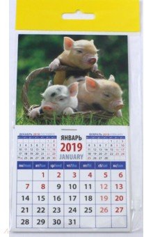 Календарь 2019 "Год поросенка. Симпатичная троица в корзинке" (20936) Календарь 2019 "Год поросенка. Симпатичная троица в корзинке" (20936)