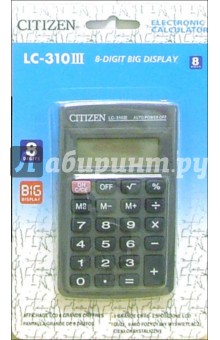 Калькулятор карманный Citizen 8-разрядный LC-310(III) Калькулятор карманный Citizen 8-разрядный LC-310(III)
