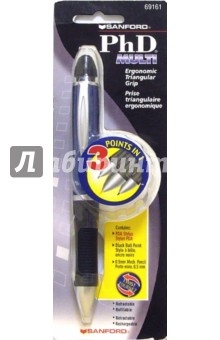 Ручка PhD 3 в 1 69161 (черная, красная, карандаш) Ручка PhD 3 в 1 69161 (черная, красная, карандаш)