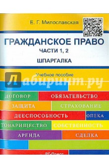 Шпаргалка: Гражданское право Шпаргалка