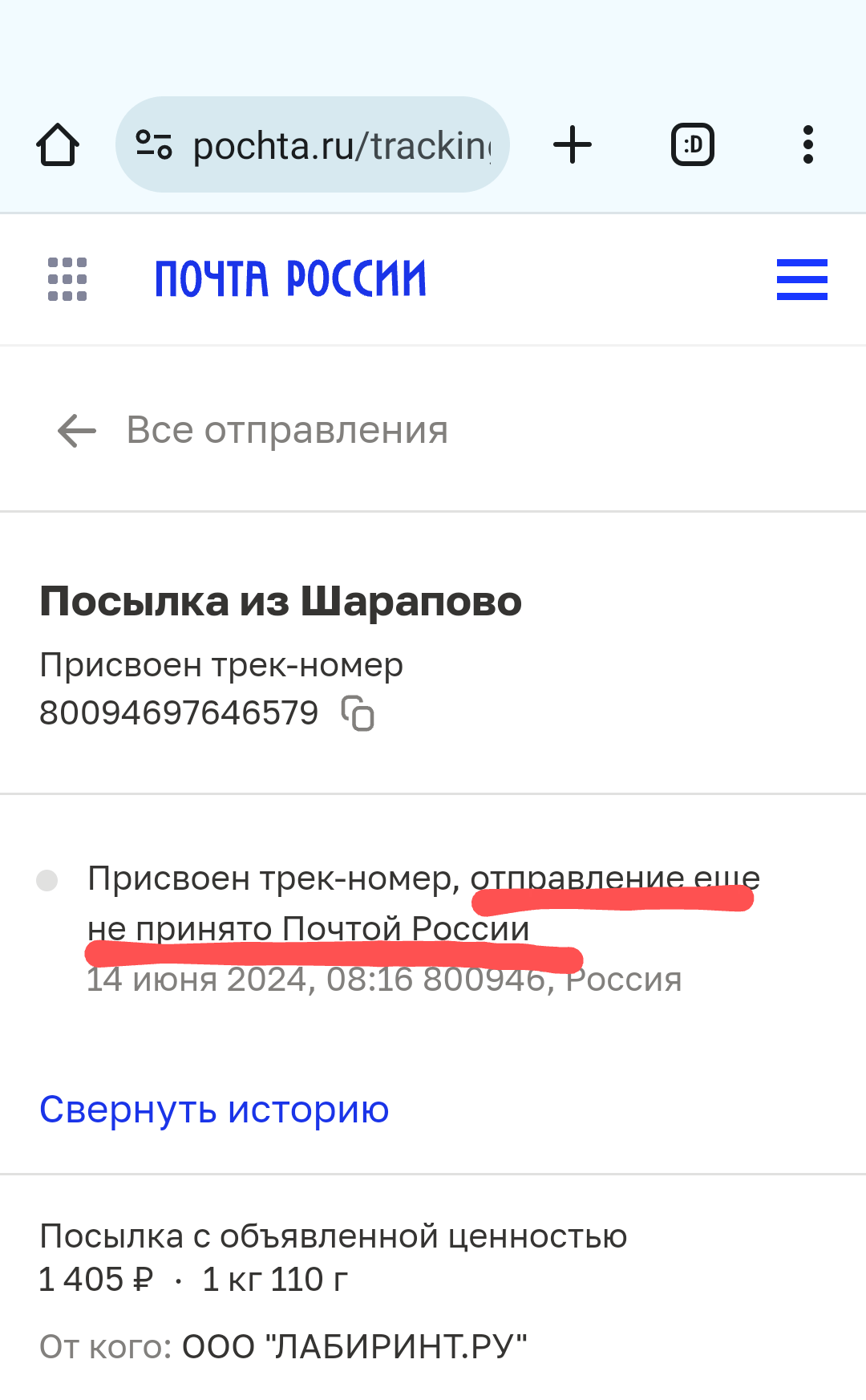 Оалата была произведена сразу после оформления заказа | Поддержка лабиринта