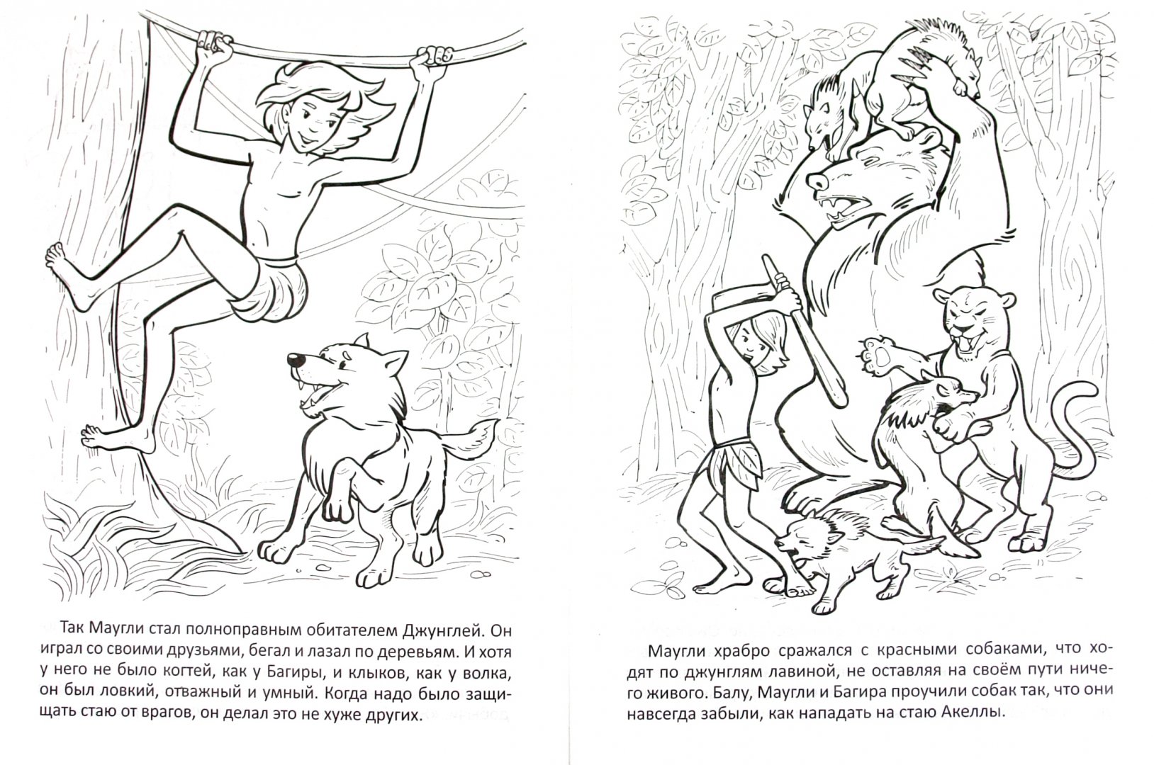 Иллюстрация 1 из 6 для Раскраска-книжка "Маугли" (06914) | Лабиринт - книги. Источник: Лабиринт