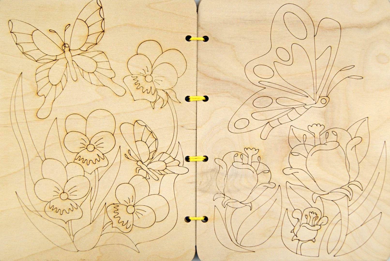 Иллюстрация 1 из 6 для Раскраска по дереву. Цветы и бабочки | Лабиринт - игрушки. Источник: Лабиринт