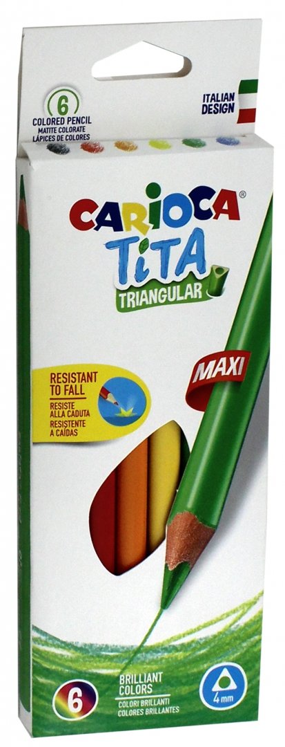 Иллюстрация 1 из 4 для Набор пластиковых карандашей 6 цветов Tita Maxi (42790) | Лабиринт - канцтовы. Источник: Лабиринт
