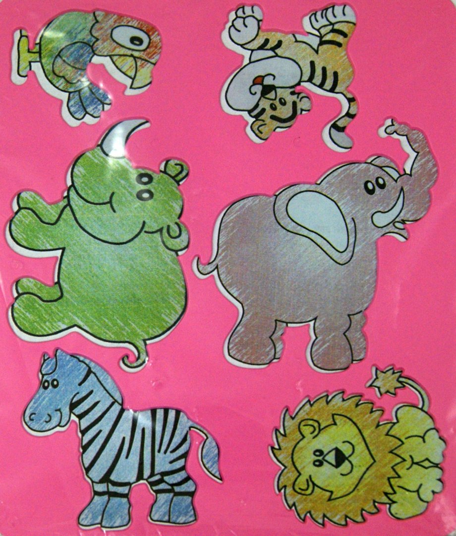 Иллюстрация 1 из 3 для Трафарет фигурный Веселые зверята | Лабиринт - игрушки. Источник: Лабиринт