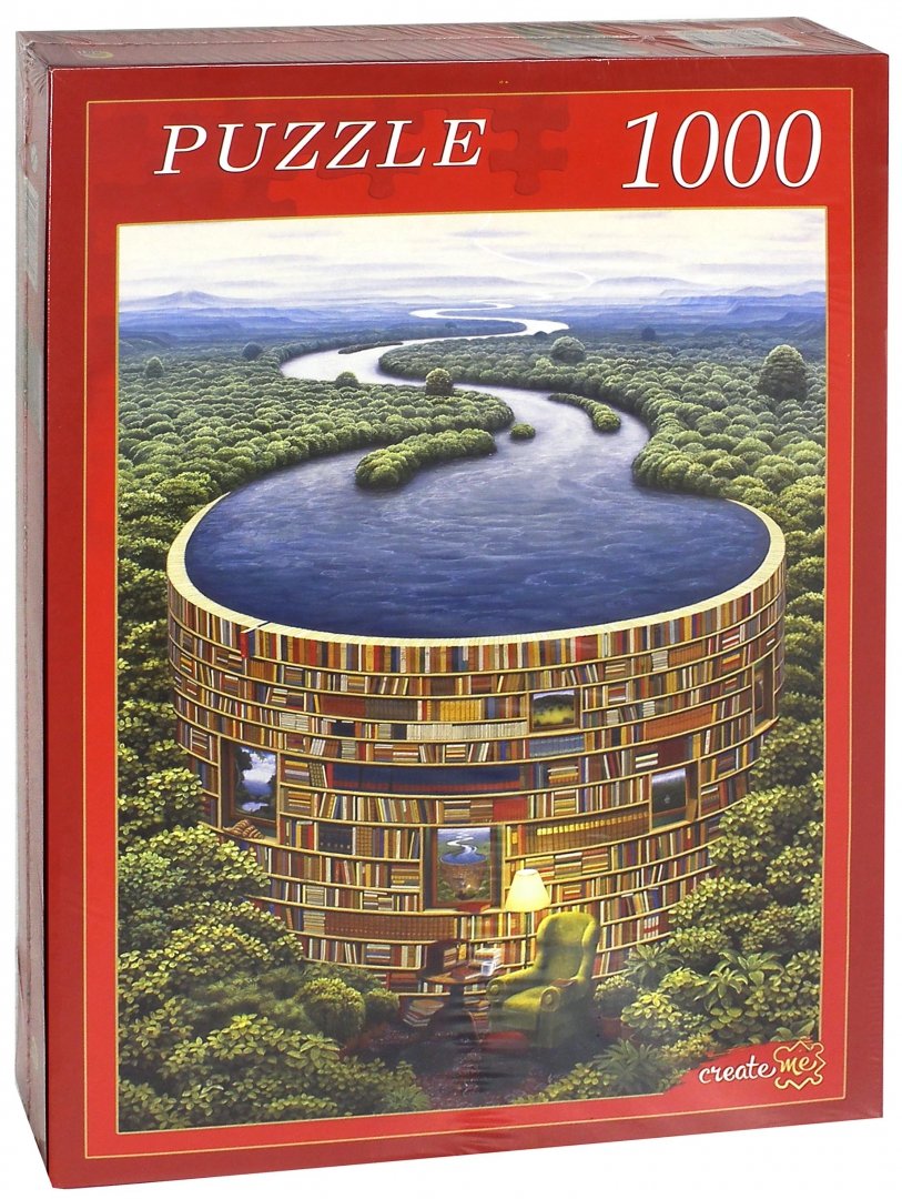 Иллюстрация 1 из 4 для Puzzle-1000. "Яцек Йерк "Библиотека" (МГ1000-7388) | Лабиринт - игрушки. Источник: Лабиринт