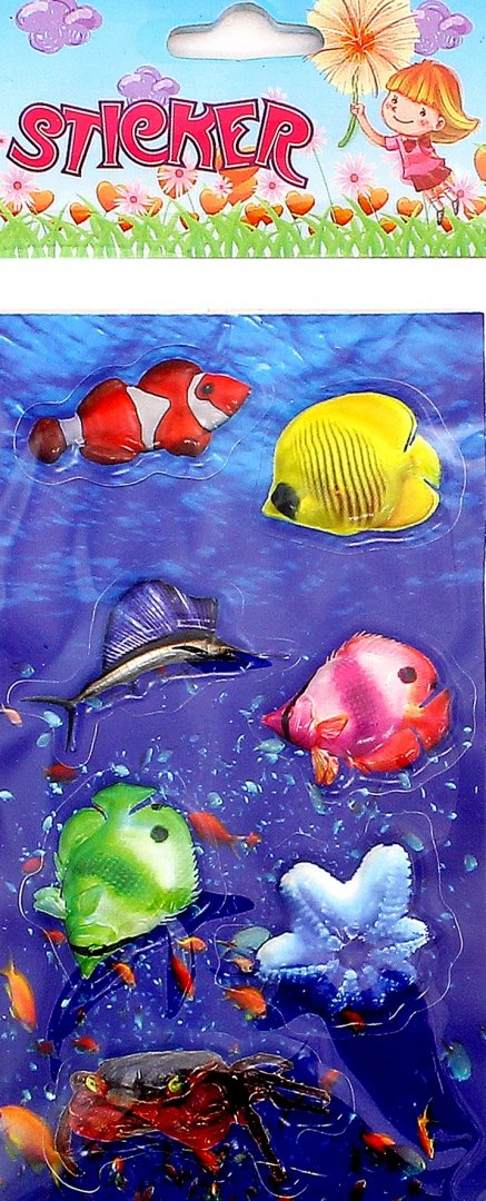 Иллюстрация 1 из 8 для Наклейки детские 3D Sticker, объемные (в ассортименте) | Лабиринт - игрушки. Источник: Лабиринт