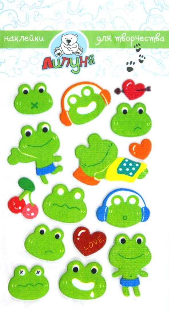 Иллюстрация 1 из 5 для Наклейки детские "Лягушки" (ZF008 ) | Лабиринт - игрушки. Источник: Лабиринт