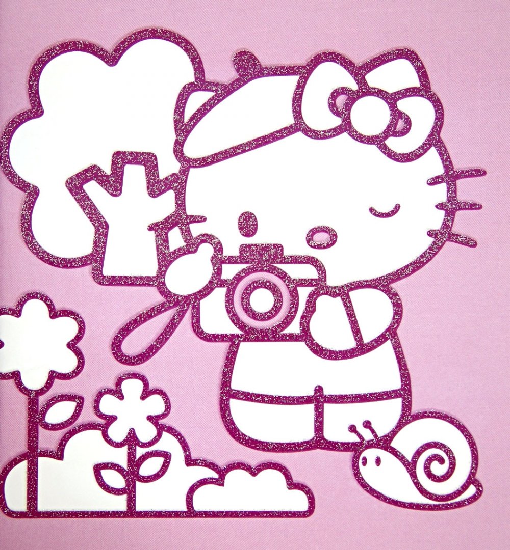 Иллюстрация 1 из 14 для Hello Kitty. Удивительные профессии. Раскраска с серебряным объемным контуром | Лабиринт - книги. Источник: Лабиринт