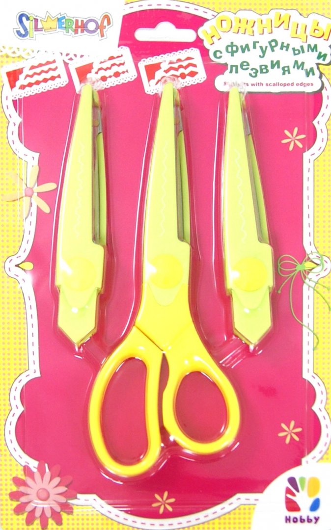 Иллюстрация 1 из 5 для HOBBY. Ножницы с фигурными лезвиями. ЗИГ-ЗАГ. 3 шт. (453035) | Лабиринт - игрушки. Источник: Лабиринт