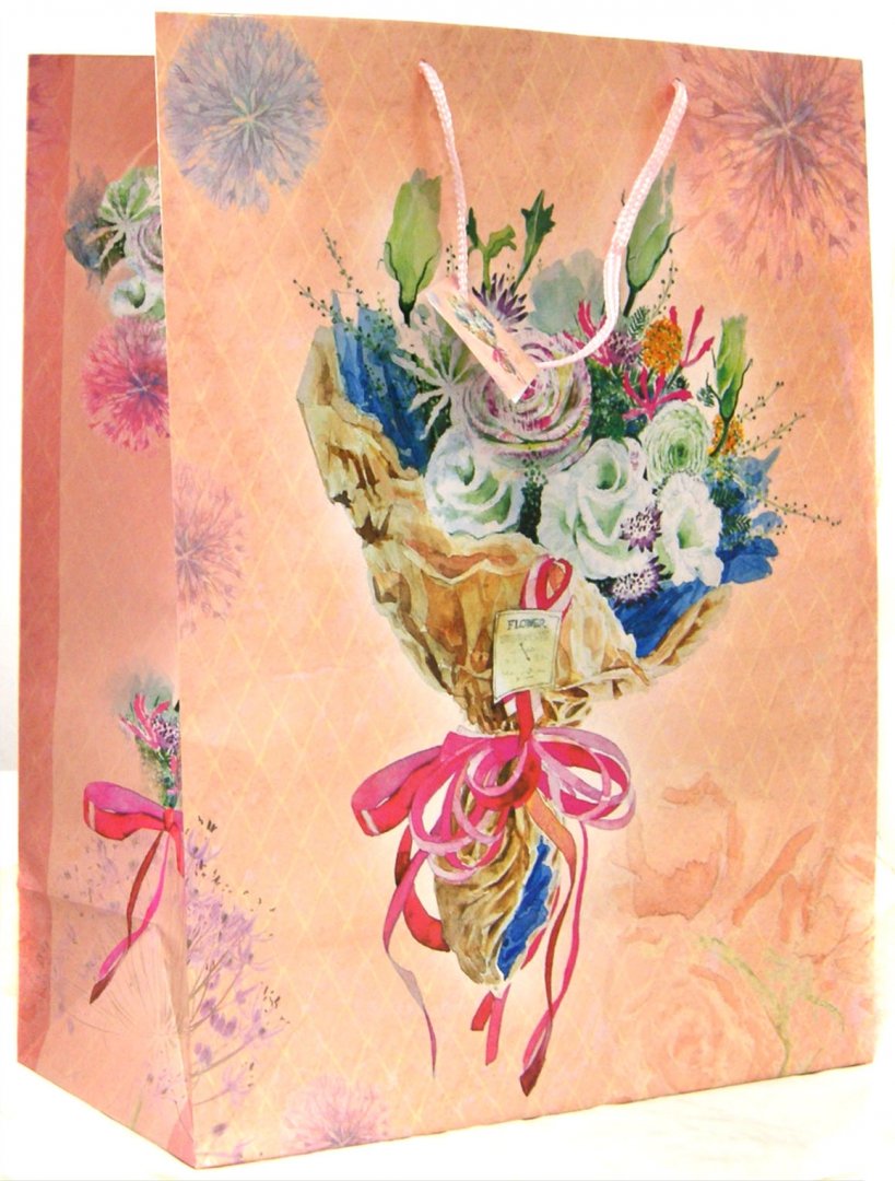 Иллюстрация 1 из 3 для Пакет бумажный "Весенний букет" 40.6*48.9*19 см (35980) | Лабиринт - сувениры. Источник: Лабиринт