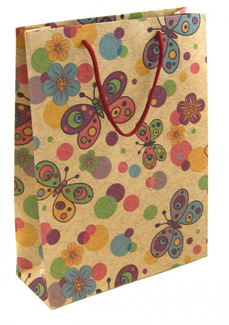 Иллюстрация 1 из 6 для Пакет бумажный "Бабочки большой" (24х33х8 см) (38858) | Лабиринт - сувениры. Источник: Лабиринт