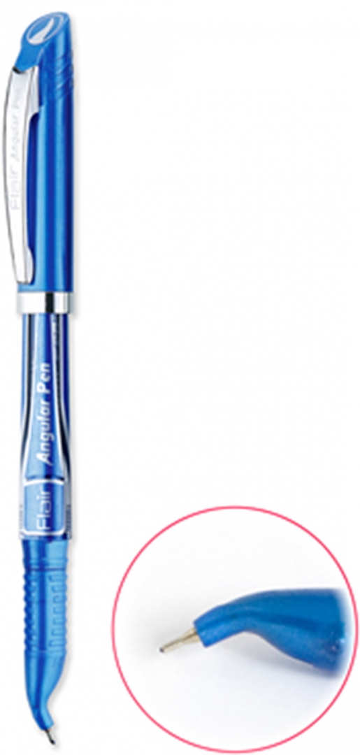 Иллюстрация 2 из 7 для Ручка шариковая для левшей Flair. Angular, синяя | Лабиринт - канцтовы. Источник: Лабиринт