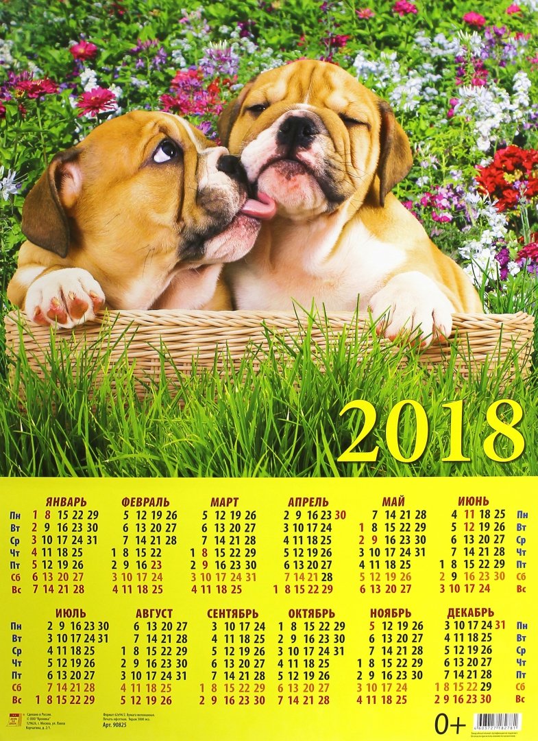 Иллюстрация 1 из 3 для 2018 Календарь "Год собаки. Поцелуй" (90825) | Лабиринт - сувениры. Источник: Лабиринт