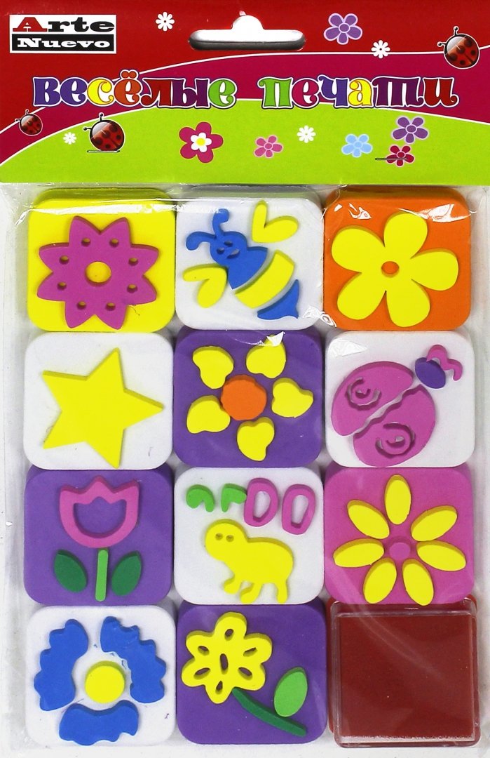 Иллюстрация 1 из 4 для Веселые печати "Цветы" (DT-1014) | Лабиринт - игрушки. Источник: Лабиринт